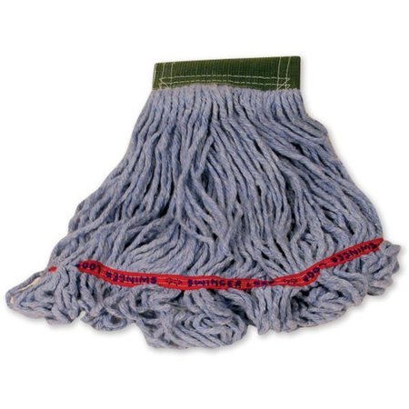 Rubbermaid Commercial 5 in Looped-End Wet Mop, Blue, Cotton/Synthetic, PK6, FGC15306BL00 FGC15306BL00